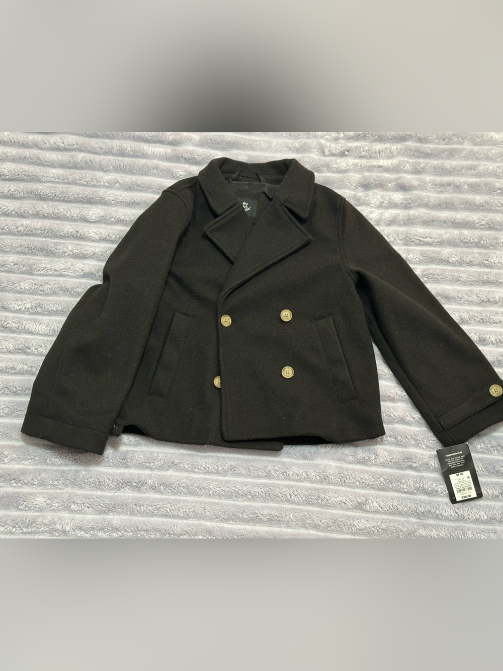 Art Class Kids Double Breasted Peacoat Jacket - Size M (8) - Unisex